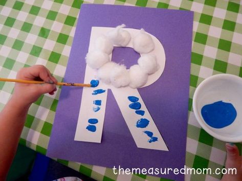 Letter R Activities for 2-year-olds - The Measured Mom Letter R Art Preschool, R Crafts For Preschool, Letter R Crafts For Preschoolers, R Activities, Letter R Activities, February Preschool, Kindergarten Handwriting, The Measured Mom, Measured Mom