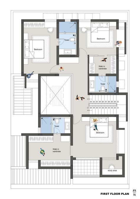 First floor plan of Falak Residence by Space Villa Floor Plan Luxury, Luxurious Bungalow, Duplex Floor Plans, Luxury Floor Plans, First Floor Plan, Apartments Exterior, Dental Office Design Interiors, 2bhk House Plan, Indian House Plans