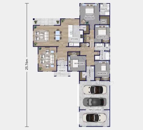 300 M2 House Plan, Villa 300 M2 Plan, 300m2 House Plan, Zebra Bedroom, House Plans Australia, Apartments Exterior, House Plan Gallery, Villa Plan, House Layout Plans