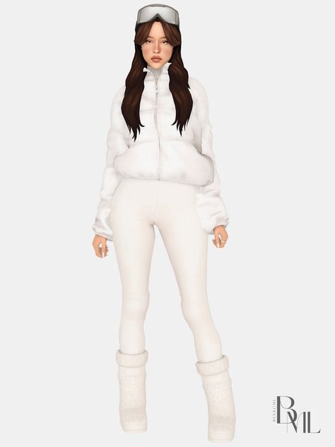 Bianca The Sims 4 Puffer Jacket, Sims 4 Cc Clothes Puffer Jacket, Sims 4 Cc Snow Clothes, Sims Puffer Jacket, Sims 4 Snow Suit Cc, Sims4 Cc Sweatpants, Sims 4 Ski Outfit Cc, Sims 4 Skiing Outfit, Sims 4 Winter Jacket Cc