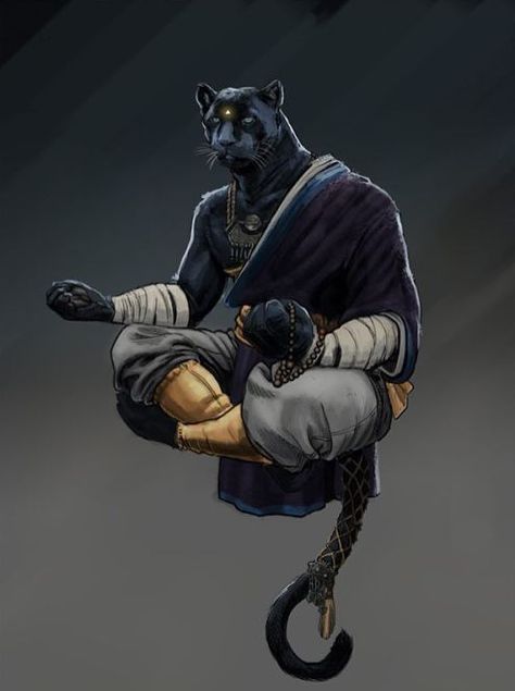 Tabaxi monk, D&D | Black Geek Society & Nerds of Color Tabaxi Monk, Heroic Fantasy, Charcoal Drawings, Fantasy Races, High Fantasy, 판타지 아트, Fantasy Inspiration, Dnd Characters, Fantasy Artwork