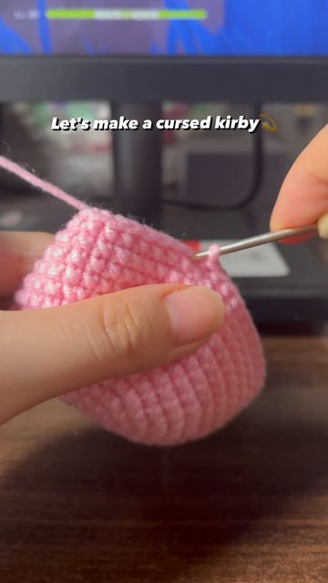 ✿ Flowerpot Craft ✿ on Instagram: "The process of making cursed kirby 👍 Pattern by @vvnstitches 👍 #kirby #crocheting #crochet #handmade #cute #art #artist" How To Crochet Kirby, Kirby Crochet Blanket, Cursed Crochet Projects, Crochet Kirby Free Pattern, Kirby Crochet Pattern Free, Kirby Crafts, Diy Kirby, Kirby Crochet Pattern, Cursed Kirby