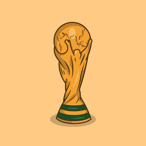 World Cup Trophy Fifa World Cup Trophy Drawing, Football Aesthetic Drawing, World Cup Trophy Drawing, World Cup Drawing, World Cup Aesthetic, World Cup Illustration, World Cup Tattoo, Trophy Art, World Cup Draw