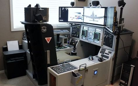 How To Setup A Flight Simulator Cockpit: A Step-by-step Guide | Flight simulator cockpit, Flight simulator, Microsoft flight simulator Alter Computer, Flight Simulator Cockpit, Computer Build, Custom Computer, Pc Gaming Setup, Control Room, Custom Pc, Computer Room, Gaming Room Setup