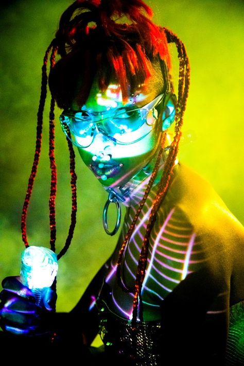 Futurism, Neon, Lighting, Makeup, Make Up