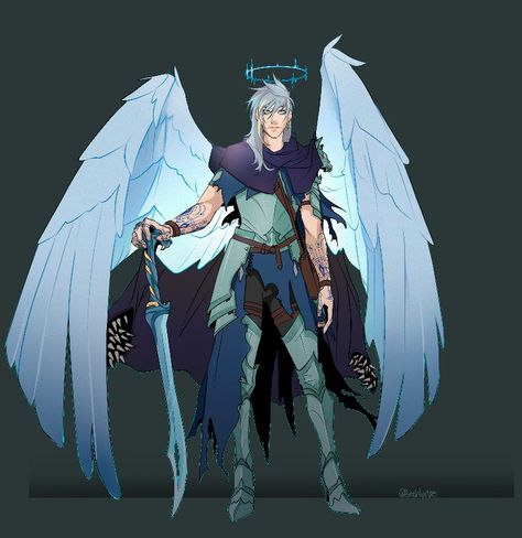 Dnd aasimar eldritch knight Aasimar Dnd Art, Eldritch Knight Character Art, Aasimar Wings, Winged Character Art, Aasimar Character Art, Winged Aasimar, Dnd Asamir, Eldritch Knight Dnd, Aasimar Rpg