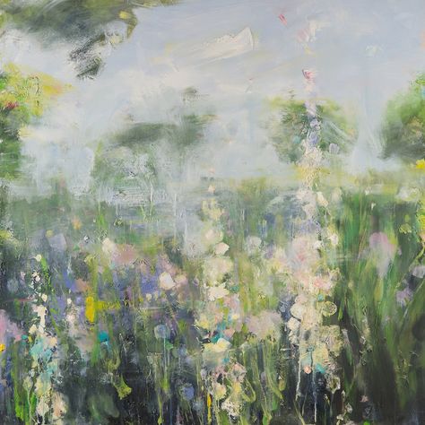 Hannah Woodman（British, b.1968） Hannah Woodman, Summer Border, Garden Drawing, Garden Painting, Ethereal Art, Landscape Artist, Dreamy Art, Arte Floral, Seascape Paintings