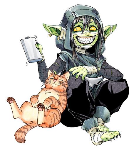 Goblin Character Design, Goblin Female, Nott The Brave, Goblin Character, Fantasy Races, Dnd Stuff, Clip Studio Paint, Photoshop Cs6, Critical Role