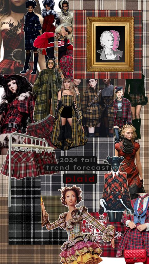 vivienne westwood style plaid nirvana trends trend forecast for 2024 fall/winter Textiles Aesthetic, Vivienne Westwood Plaid, Vivienne Westwood Style, Plaid Aesthetic, Trend Forecast, Plaid Fashion, Trend Forecasting, Nirvana, Vivienne Westwood