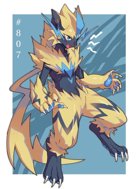 Zeraora Art, Lucario Pokemon, Mythical Pokemon, Mega Pokemon, Oc Pokemon, Cute Pokemon Pictures, Original Pokemon, Pokemon Drawings, Pokemon Fan Art