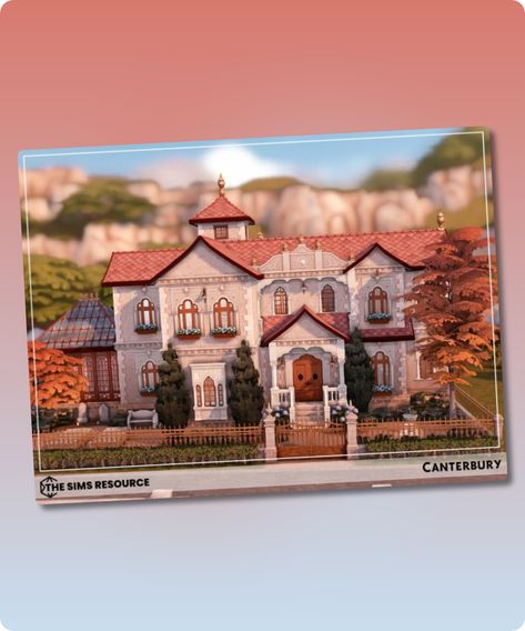 Sims 4 House CC: Stunning Canterbury Residential Lot Sims 4 House Cc, Sims 4 House, Hall House, Sims 4 Cc Download, Best Sims, Sims 4 Houses, Sims House, Sims 4 Cc, The Sims Resource