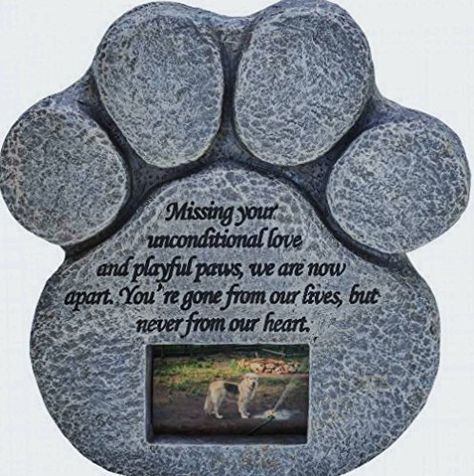 Pet Headstones, Dog Memorial Stone, Sympathy Poems, Pet Crafts, Memorial Garden Stones, Golden Angel, Paw Print Ornament, Wildlife Garden, Pet Memorial Stones