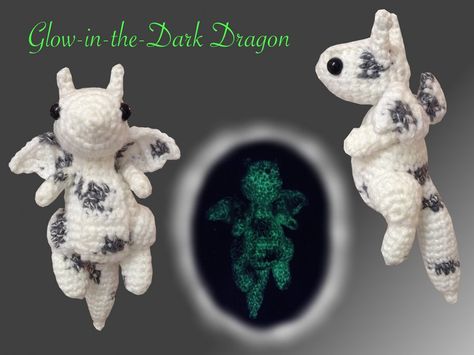 Glow-in-the-Dark Dragon by Amaze-ingHats.deviantart.com on @deviantART Glow In The Dark Crochet, Glow In The Dark Yarn, Dark Crochet, Dark Dragon, Cute Patterns, Halloween Crochet, Cute Pattern, In The Dark, Glow In The Dark