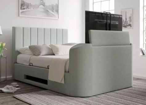 bedsnfurniture.com - Looking for similar products - Visit our website. Find many great new & used options and get the best deals for Berkley Upholstered Linea Seablue Ottoman TV Bed - Bed Frame Only at the best online prices at eBay! Free delivery for many products! Grey Storage Bed, King Size Storage Bed, Brown Headboard, Wooden King Size Bed, Beige Headboard, Kids Single Beds, Kids Beds With Storage, Tv Bed, Grey Bed Frame