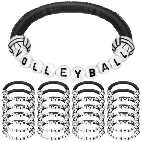 PRICES MAY VARY. Large Quantity for Sharing: each package comes with 24 pieces of volleyball bracelets; The quantity makes it particularly convenient for sharing the volleyball themed joy with friends, team members, and family; The uniformity in design sparks a sense of unity while allowing you to communicate your undying passion for volleyball in a subtle yet charming manner Volleyball Themed Beads: each volleyball charm bracelet is drenched in vibrant volleyball symbols, with 2 volleyball ball Noise Makers For Kids, Volleyball Bracelets, Clay Beaded Bracelets, Volleyball Team Gifts, Sports Party Favors, Volleyball Ball, Sports Party Decorations, Carnival Birthday Party, Volleyball Gifts