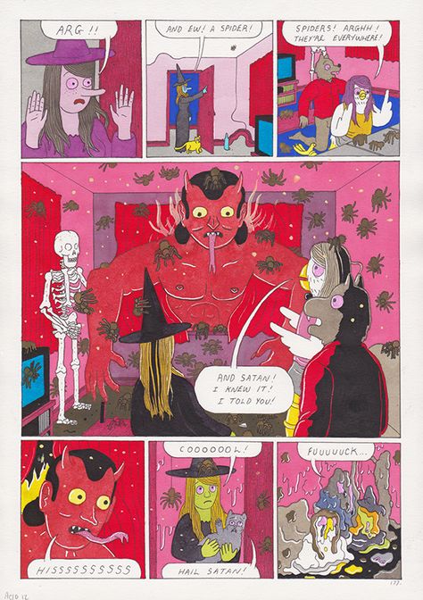 Simon Hanselmann, Aspen Art, Alternative Comics, Rupert Murdoch, Living Together, Horror Comics, Printed Pages, Buy Prints, Comic Artist