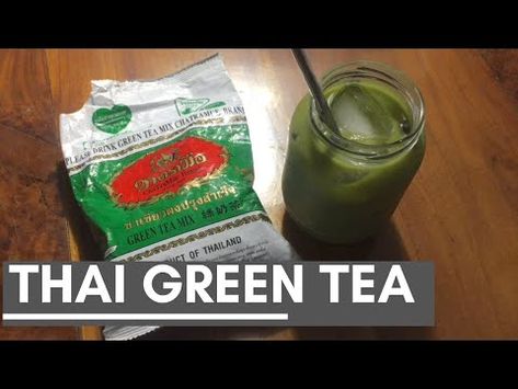 How to Make THAI ICED GREEN TEA | Cha Keow Yen | Philippines - YouTube Green Milk Tea Recipe, Thai Drinks, Thai Green Tea, Green Milk Tea, Iced Green Tea Recipe, Thai Tea Recipes, Sweet Green Tea, Green Tea Drinks, Green Thai