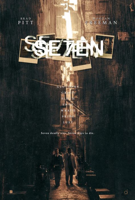 Se7en Movie Poster, Se7en Movie, Se7en 1995, Seven Movie, Film Thriller, Film Posters Art, Best Movie Posters, Fan Poster, Film Poster Design