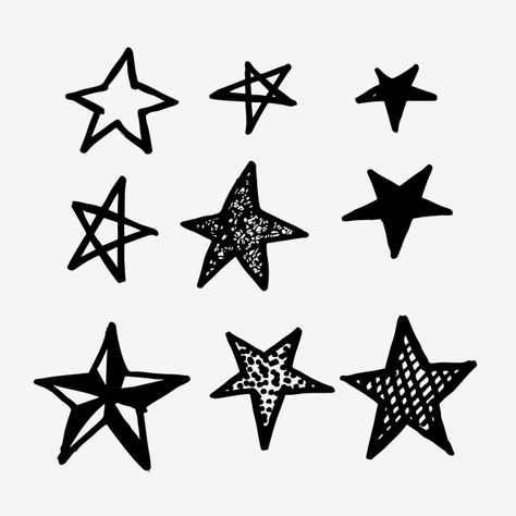 Star Doodle, Star Icon, Drawing Stars, Hand Drawn Icons, Doodle Icon, Instagram Logo, Custom Candles, Star Tattoos, Color Pencil Drawing