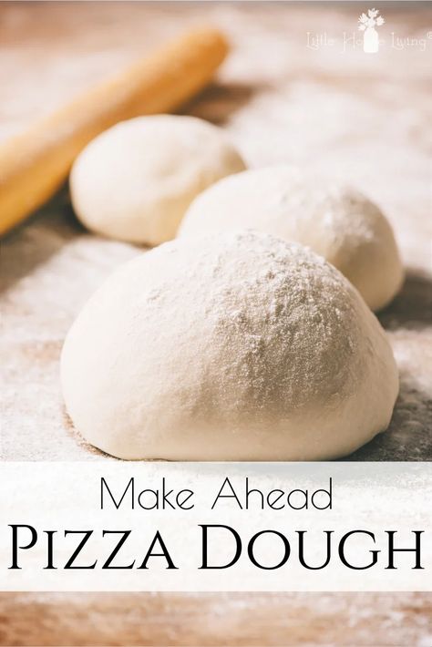 This easy, make ahead pizza dough can be frozen so that you have a delicious and quick dough on hand anytime you decide you want to enjoy your favorite pizza. #pizzadough #freezerdough #makeaheadmeals #freezermeals Make Ahead Pizza Dough Recipe, Make Ahead Pizza Dough, Make Ahead Pizza, Quick Dough, Freeze Pizza Dough, Homemade Pizza Dough Easy, Sourdough Pizza Crust, Dough Pizza, Quick Pizza