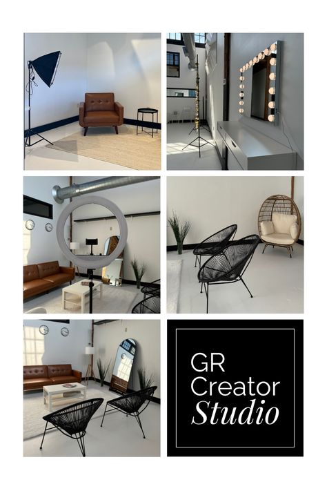 Make your shoots versatile with various furniture that adapts to your needs. From the Podcast/YouTube Room to the GRWM Station, discover how our studio setup can work for you. #studiofurniture #versatileshooting #photographytips #photographystudio #GRWM #grandrapids #contentcreation #podcast #lifestylecontent Youtube Room, Podcast Setup, Youtube Setup, Toronto Home, Studio Rental, Creator Studio, Studio Furniture, Grand Rapids Michigan, Studio Props