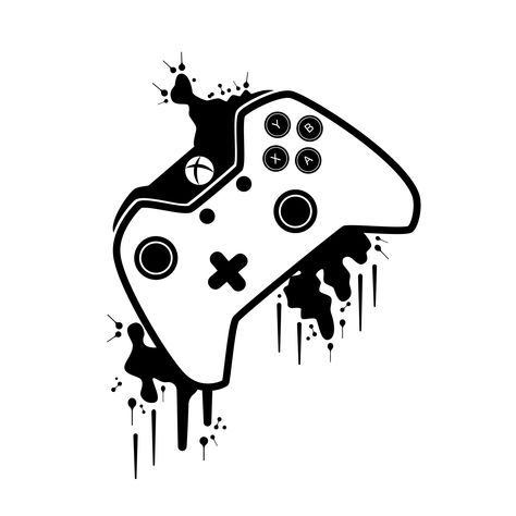 Xbox Controller illustration, designed in adobe illustrator. For those who live for gaming. Xbox Controller Drawing, Controller Illustration, Controller Drawing, Xbox Logo, Gaming Poster, Game Wallpaper Iphone, Playstation Controller, Controller Design, Gaming Tattoo