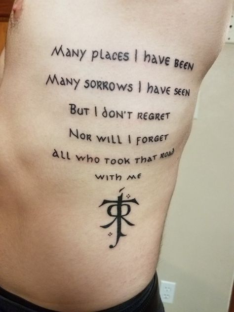 The Hobbit Tattoo Minimalist, Elvish Tattoo Design, Poetry Quotes Tattoo, Lotr Flash Tattoo, Small Lord Of The Rings Tattoo Ideas, Last Kingdom Tattoo, Arrival Tattoo, Lord Of The Rings Quotes Tattoo, Thranduil Tattoo