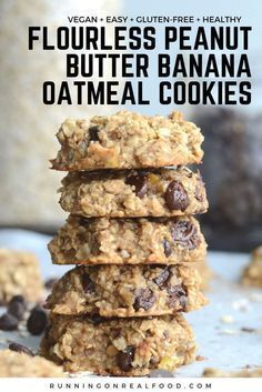 Peanut Butter Banana Oatmeal Cookies, Peanut Butter Banana Oatmeal, Flourless Cookies, Vegan Baking Recipes, Banana Oatmeal Cookies, Keto Brownies, Keto Cheesecake, Banana Oatmeal, Banana Recipes