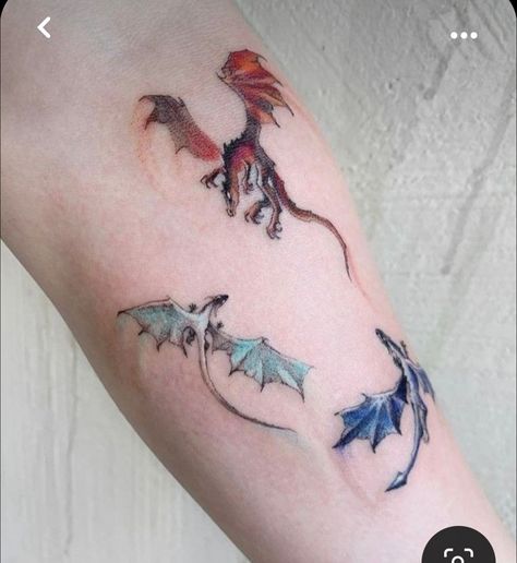 Dragons Tattoo For Women, Mini Dragon Tattoo For Women, Small Dragon Tattoo Designs, Game Of Thrones Dragon Tattoo, Dragon Tattoo Game Of Thrones, Game Of Thrones Tattoo Ideas, Dragon Tattoo Wrist, Thestral Tattoo, Watercolor Dragon Tattoo