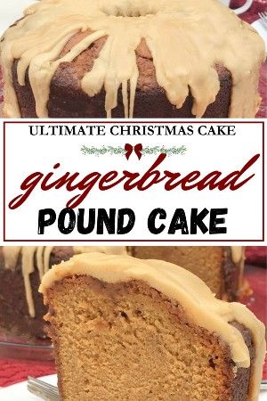 Gingerbread Pound Cake Gingerbread Pound Cake Recipe, Christmas Pound Cake, Christmas Cake Gingerbread, Simple Pound Cake, Spice Pound Cake, Classic Pound Cake, Holiday Cake Recipes, Brown Sugar Cakes, Pound Cake Recipes Easy