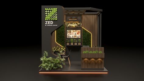 zed on Behance Creative Booths, Small Booth, Expo Stand, Stand Feria, Exhibition Stall Design, Stage Set Design, Exhibition Stall, Kiosk Design, Stall Designs