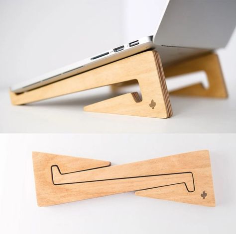 Carpentry Gifts, Diy Laptop Stand, Laptop Stand Wood, Wooden Laptop Stand, Workspace Desk, Diy Laptop, Pc Portable, Desk Accessories Office, Laptop Desk