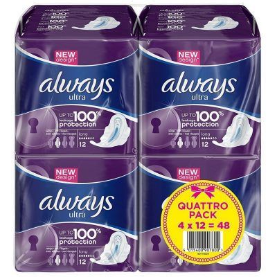 Always Ultra Long Sanitary Towels Pads With Wings Pack of 48, 96 or 144. https://www.elaav.com/.../always-ultra-long-sanitary.../ 31% Off Sanitary Towels, Towels, Health And Beauty, Health