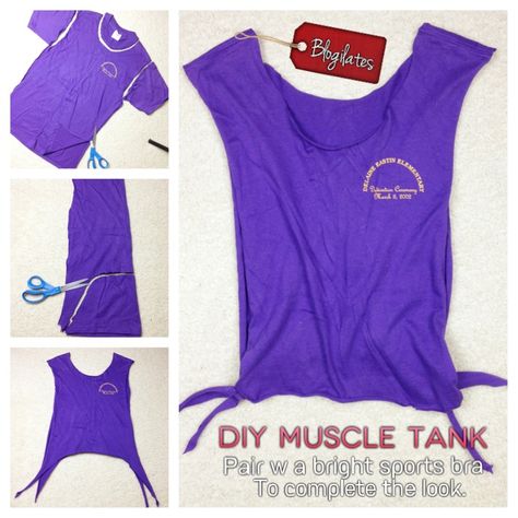 diy workout shirt Cloth Hacks, Diy Workout Shirt, Exercise Clothes, Diy Workout, Shirt Tutorial, Boat Cruise, Sew Simple, Diy Vetement, Vs Models