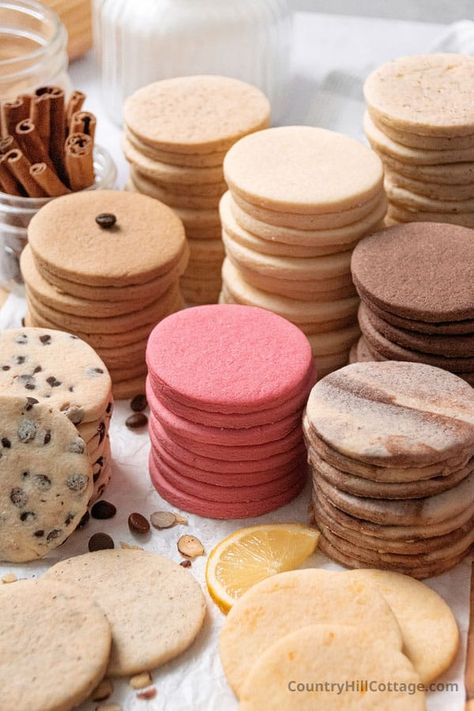 Cookies Without Baking Powder, No Spread Sugar Cookies, Shaped Sugar Cookies, Lemon Coffee, Chocolate Lemon, Hazelnut Chocolate, Cookie Business, Cookie Flavors, Baking And Pastry