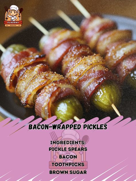 🥓🥒 Bacon-Wrapped Pickles are the ultimate savory snack—crispy, salty, and simply irresistible! Make them for your next party! 🌟🍴 #BaconWrappedPickles #PartySnacks Bacon-Wrapped Pickles Ingredients: Pickle spears (12) Bacon (12 strips) Toothpicks (12) Brown sugar (2 tbsp) Paprika (1 tsp) Instructions: Preheat oven to 375°F (190°C). Wrap each pickle spear with a bacon strip and secure with a toothpick. Sprinkle with brown sugar and paprika. Place on a baking sheet and bake for 20-25 minutes... Meatloaf Bites, Bacon Wrapped Pickles, Bacon Cheeseburger Meatloaf, Wrapped Pickles, Pickle Spears, Cheeseburger Meatloaf, Bacon Meatloaf, Bacon And Cheese, Beef Bacon