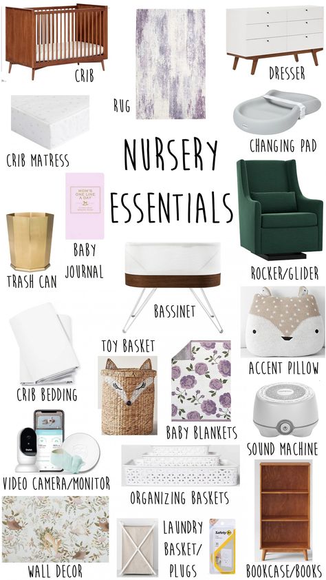 Baby Nursery Essentials + Checklist | Kelsey Bang Nursery Essentials List, Essentials Checklist, Baby Nursery Inspiration, Parents Room, Nursery Room Design, Girl Nursery Room, Baby Room Inspiration, Baby Boy Room Nursery, Nursery Room Inspiration