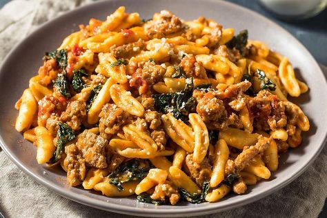 Italian Sausage Pasta Recipes, Cavatelli Pasta Recipe, Recipe With Italian Sausage, Spaetzle Recipes, Cavatelli And Broccoli, Cavatelli Recipe, Cavatelli Pasta, Resep Pasta, Pasta Ravioli