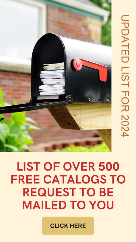 List of over 500 Free Catalogs To Request To be mailed to you Free Catalogs By Mail, Free Magazines By Mail, Free Books By Mail, Free Mail Order Catalogs, Free Mail, Catalog Request, Couponing 101, Freebies By Mail, Free Catalogs