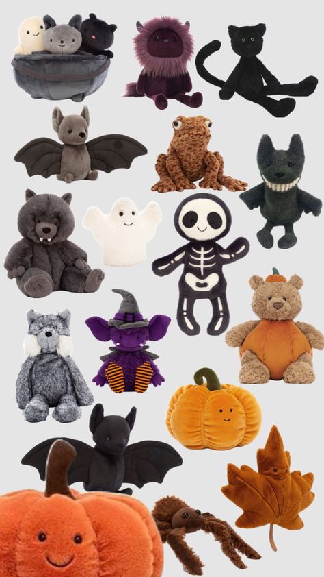 Halloween Jelly, Halloween Sleepover, Jellycat Stuffed Animals, Fall Halloween Decor, Cute Stuffed Animals, Birthday Wishlist, Cat Decor, Cute Room Decor, Halloween Boo