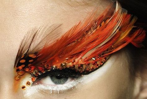 Phoenix Makeup, Eye Makeup For Hooded Eyes, Phoenix Costume, Fantasy Make-up, Festival Make Up, Real Techniques Brushes, Couture Makeup, Christian Dior Haute Couture, Dior Haute Couture