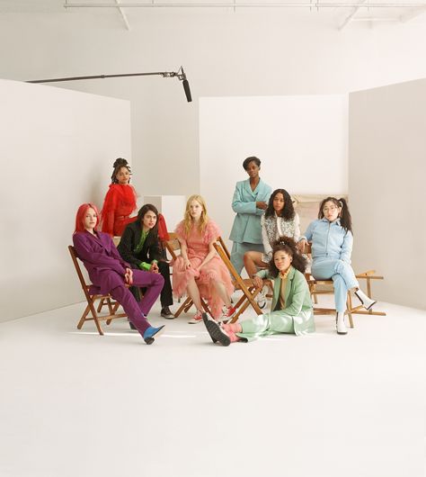 Introducing the rising stars of Teen Vogue's Young Hollywood class of 2018: Laura Harrier, Sasha Lane, Awkwafina, Storm Reid, Letitia Wright, Margaret Qualley, Ellie Bamber, and Bria Vinaite. Read their cover profiles here. Bria Vinaite, Sasha Lane, Ellie Bamber, Family Photo Studio, Group Photo Poses, Laura Harrier, Group Picture Poses, Storm Reid, Margaret Qualley