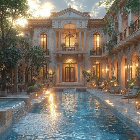 Immerse in the splendor of a Neoclassical Palazzo in historic Rome, Italy, 12,000 sqft. Vibrant color grading under the golden hour showcases Rome's opulence. Let this AI creation inspire your Italian palazzo dreams and Neoclassical design aspirations. Can you feel Rome's history or the tranquil fountain sounds? Join our visual conversation! 🏛️🌅 #DreamHomeInspiration #LuxuryInteriors #NeoclassicalStyle #HistoricRome #LuxuryLiving #LuxuryDesign #LuxuryLifestyle #HomeGoals #InspiringHomes #LuxuryTravel #ItalianPalazzo Italian Mansions, Italian Palazzo, Rome History, Homes In Italy, Neoclassical Design, Italian House, The Golden Hour, Color Grading, Neoclassical