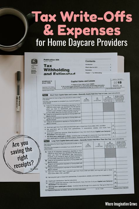 Tax form, text reads Tax write offs for Home Daycare Providers Daycare Payment Tracker, Daycare Tax Write Offs, Home Daycare Tax Deductions, Home Daycare Parent Board, I’m Home Daycare, Small Home Daycare Setup, Inhome Daycare, Daycare Paperwork, In Home Daycare Ideas