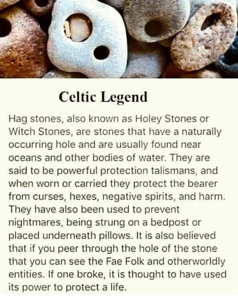 Rocks With Holes, Lisa Henderson, Rock Crafts Diy, Rock Identification, Celtic Legends, Wishing Stones, Rock Hunting, Hag Stones, Rock And Pebbles