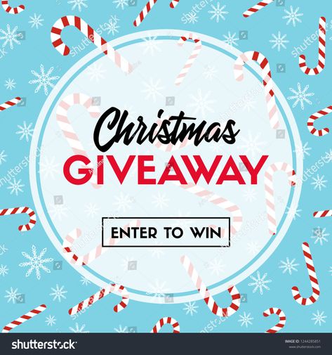 Christmas giveaway. Enter to win. Vector template with candy cane patterns for online holiday contest. #Ad , #SPONSORED, #win#Vector#template#Christmas Christmas Giveaway Image, Giveaway Image, Giveaway Graphic, Holiday Contest, Weekly Schedule Printable, Winter Mug, Christmas Giveaway, Christmas Giveaways, Candy Christmas