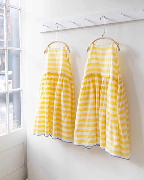 rennes on Instagram: “We are over the moon about these yellow stripe pieces from Runaway Bicycle! They are just so happy! 💛 online now , along with many other…” We Are Over The Moon, Handwoven Fabric, Traditional Weaving, Classic Coats, Cloudy Day, Silk Wool, Over The Moon, Yellow Stripes, Waist Dress