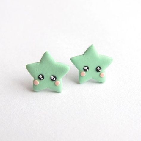 How cute! Let's make it together！😘😘😍😍Let us know in the comment bellow how it goes. :)💗💗 Polymer Clay Owl, Earrings Kawaii, Little Earrings, Kids Clay, Fimo Polymer Clay, Funny Earrings, Polymer Earrings, Kawaii Jewelry, Polymer Crafts