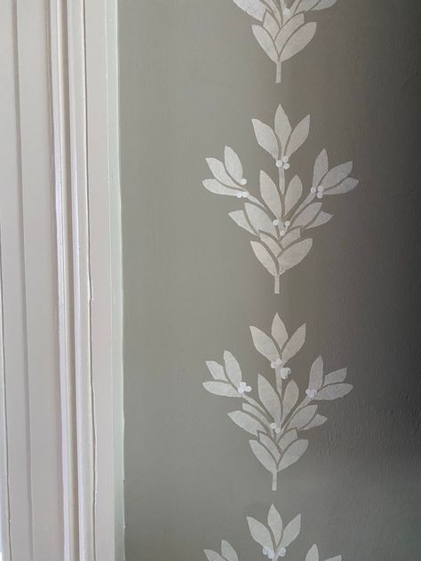 How to Create a Custom Wall Stencil – Park and Division Stripe Wall, Stippling Brush, Leaf Outline, Cardboard Painting, Wall Stencil, Cozy Feeling, Striped Wallpaper, Fireplace Wall, Stencils Wall