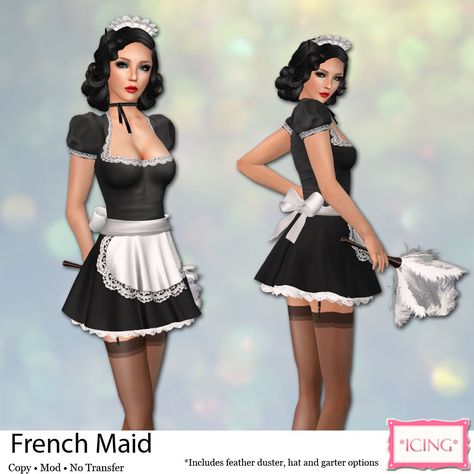 *ICING* French Maid ad Vintage Outfits 90s Hip Hop, Vintage Outfits 70s Boho, Bath Outfit, Vintage Outfits 30s, French Maid Outfit, Retro Vintage Outfits, Vintage Outfits 40s, Vintage Outfits 90s Retro, Vintage Outfits 90s